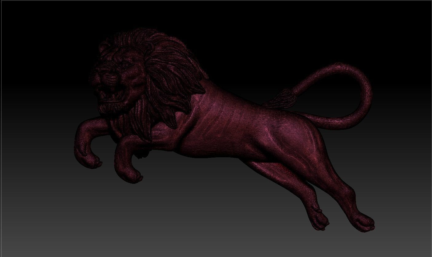 LION PENDENT 3D print model_7