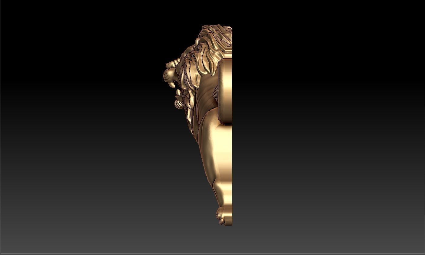 LION PENDENT 3D print model_3