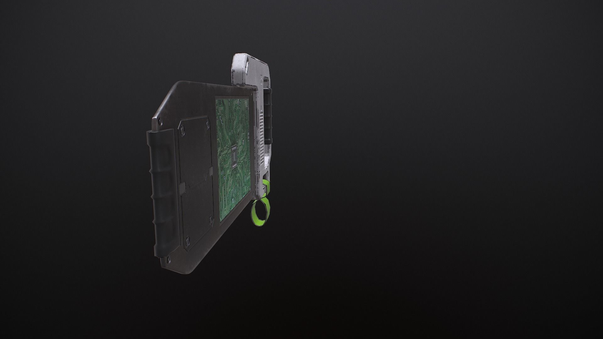 Sci-fi TouchPad5 Low-poly 3D model_5