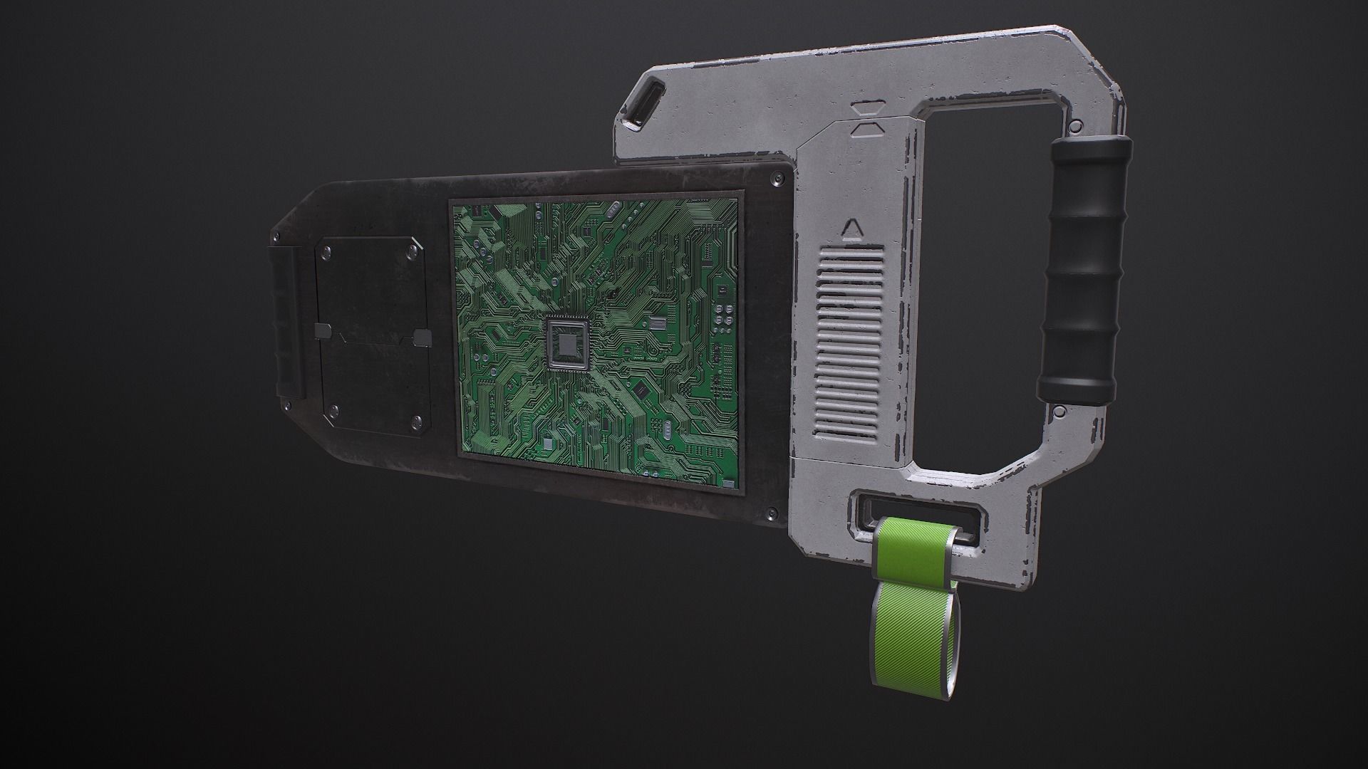 Sci-fi TouchPad5 Low-poly 3D model_9