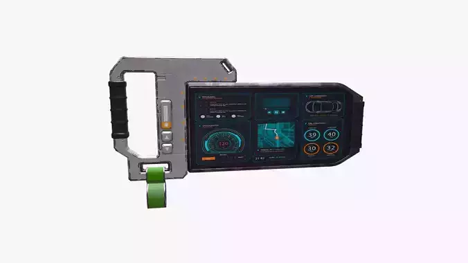Sci-fi TouchPad5 Low-poly 3D model Sci-fi TouchPad5 Low-poly 3D model