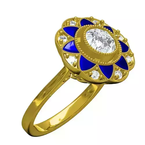 Floral Style Engagement Ring