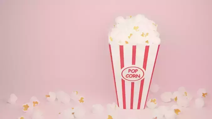Popcorn Low-poly 3D model