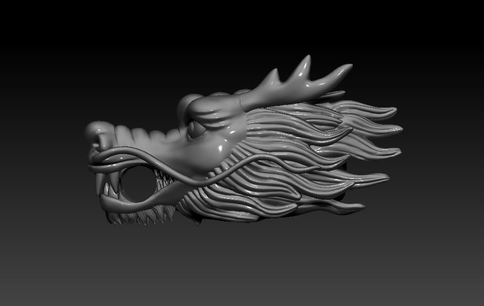 Twins Dragon  3D print model_3