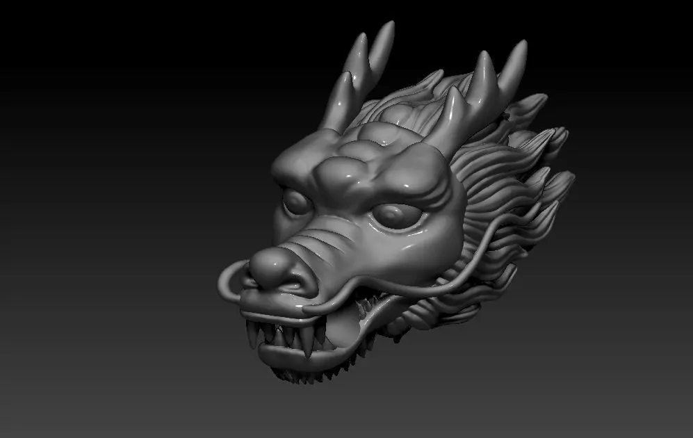 Twins Dragon  3D print model_0