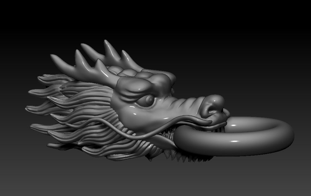 Twins Dragon  3D print model_1