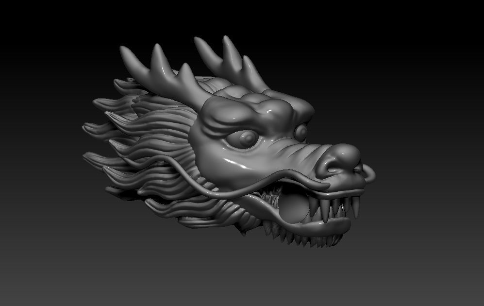 Twins Dragon  3D print model_2