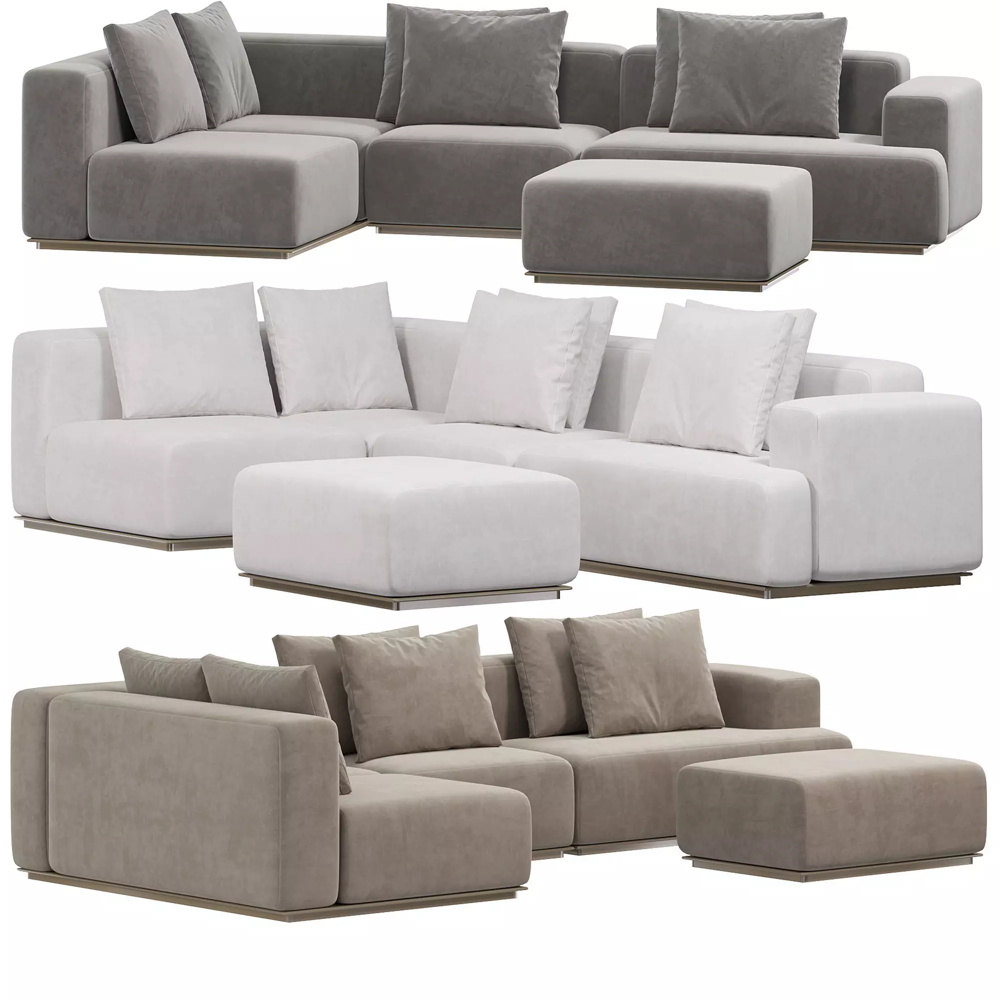 ZEPPELIN SOFA BY ADAM COURT 3D model