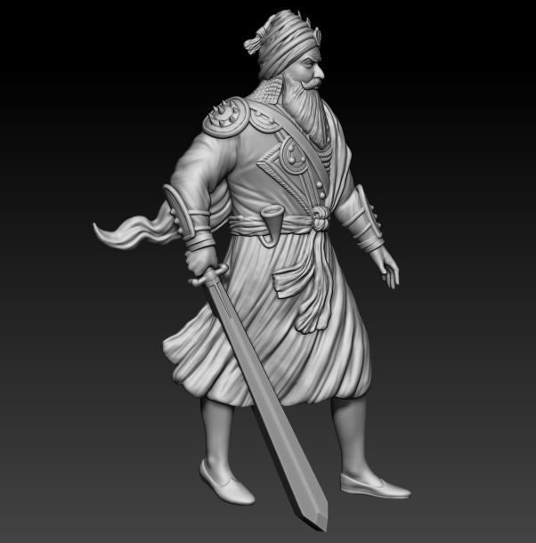 Baba Deep Singh JI 3D print model_3
