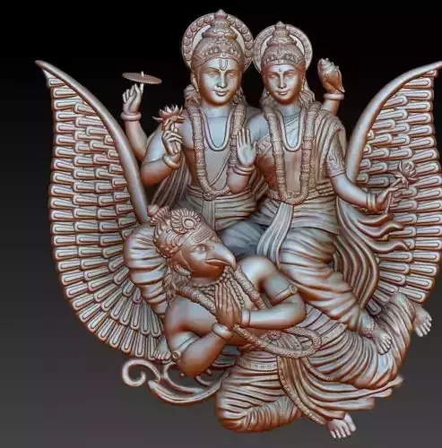 Vishnu Laxmi Garud Pendant