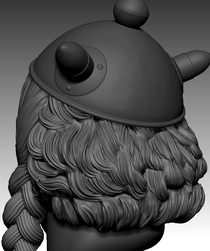 Obelix head 3D print model_4