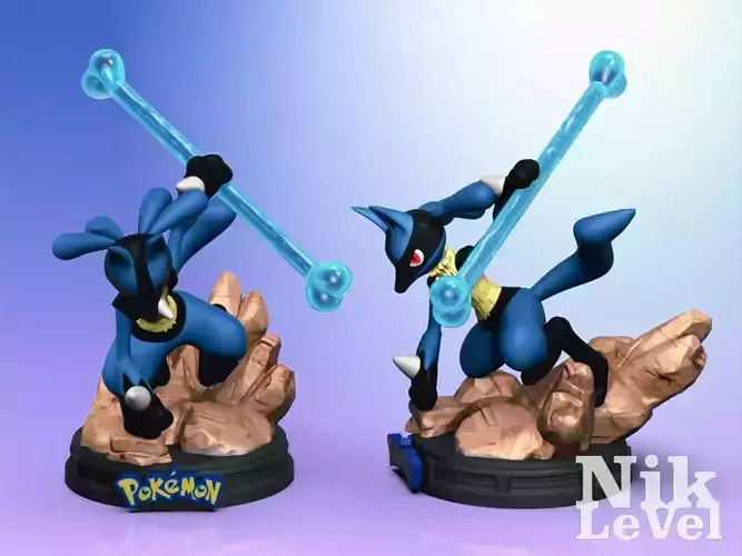  Lucario Pokemon 3D Printable  3D print model
