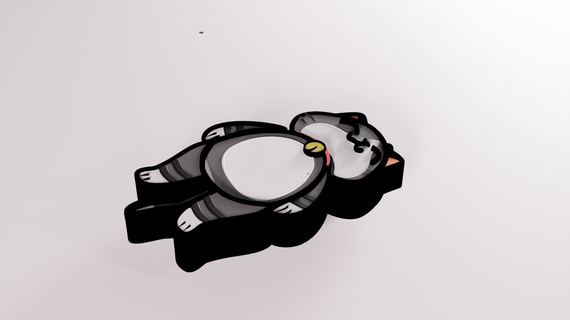 Cute Cat Key Chain 3D print model_9