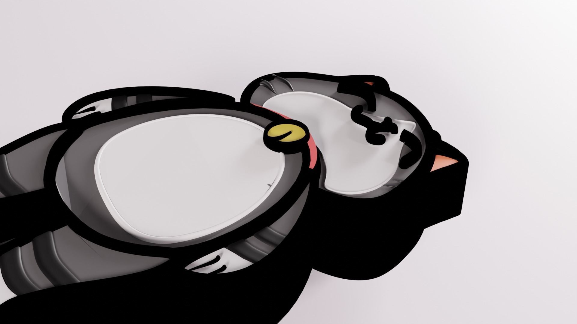 Cute Cat Key Chain 3D print model_11