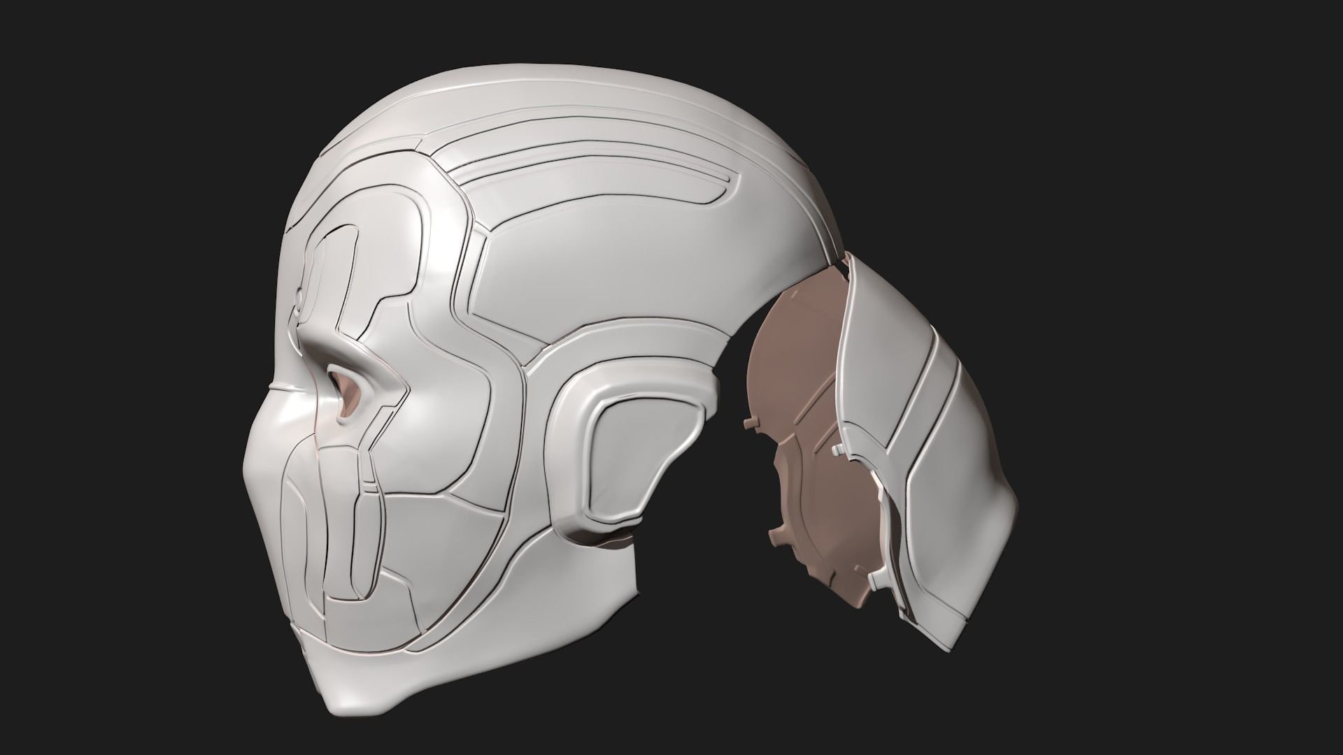 Blue Beetle Mask or helmet 3D print model_3