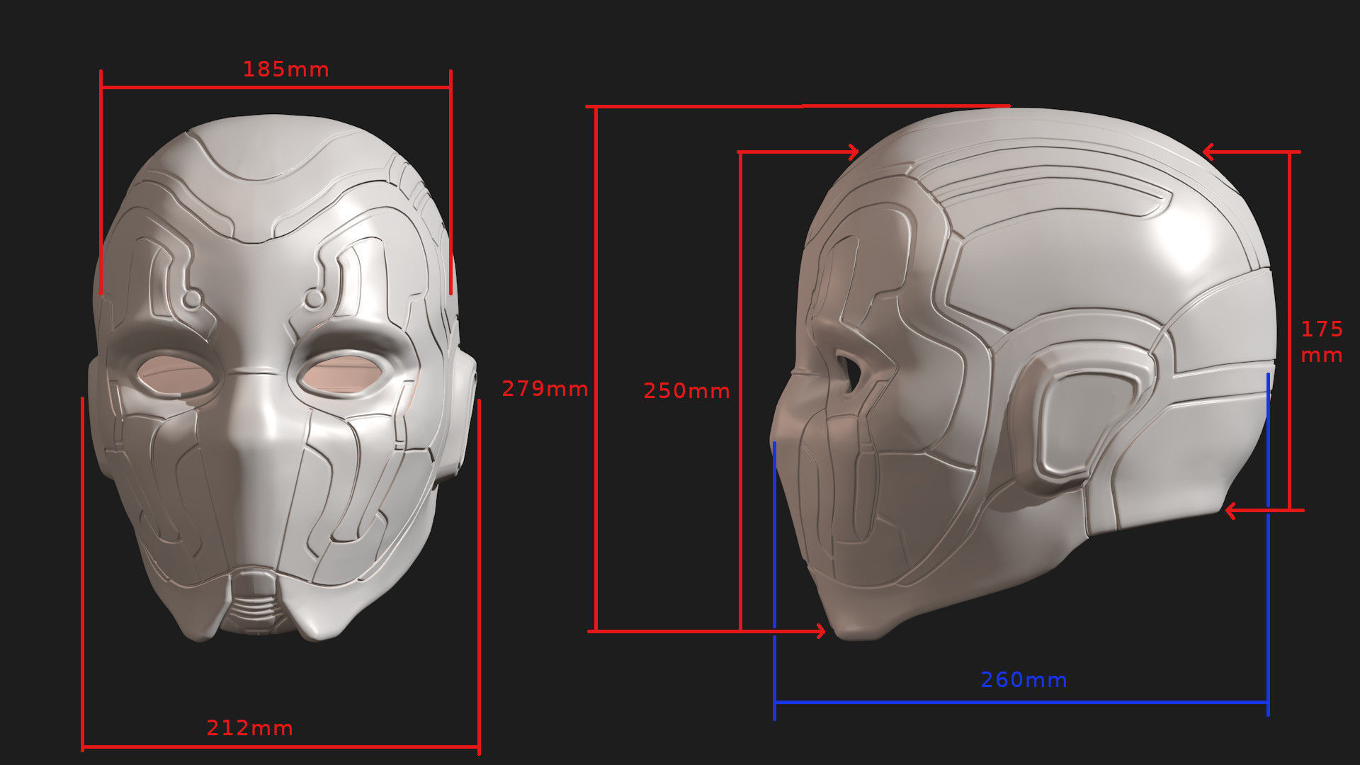 Blue Beetle Mask or helmet 3D print model_2