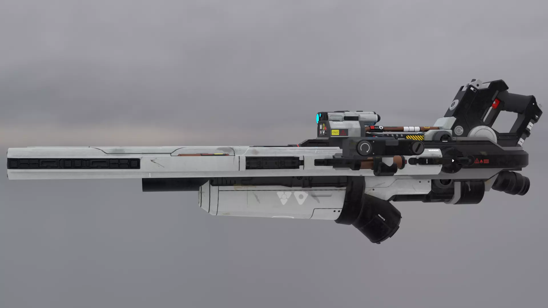 Sci-Fi Heavy Rocket Launcher or Cannon Low-poly 3D model_0