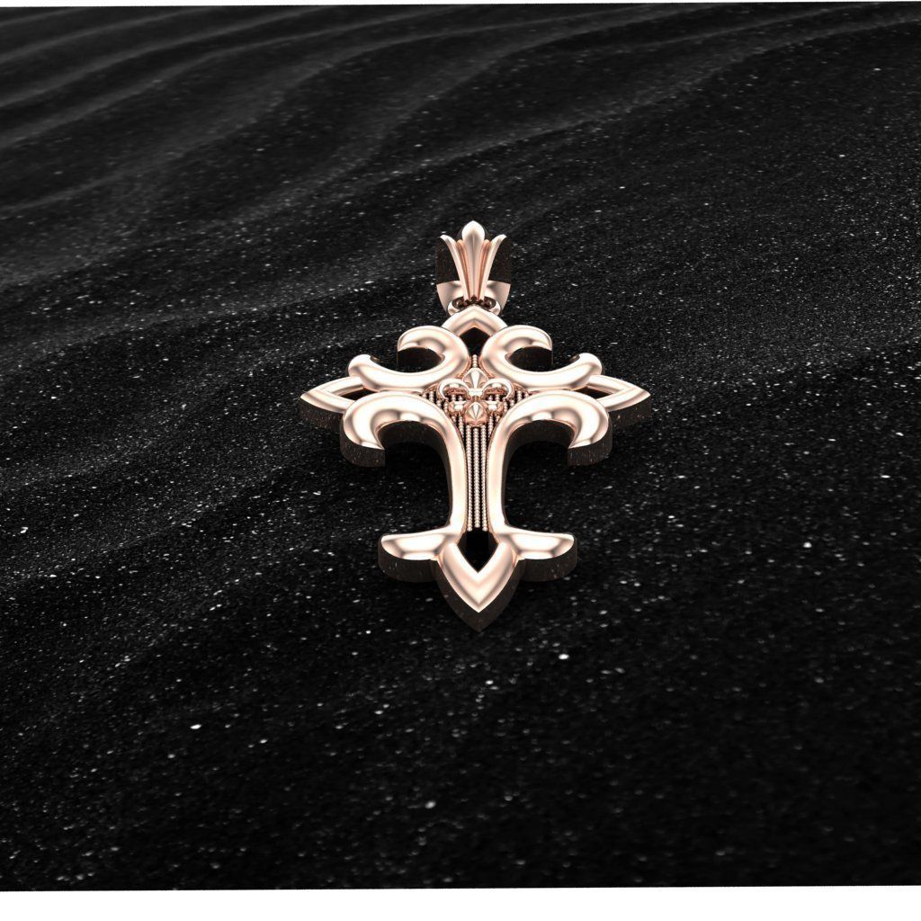The Most Antique And Beautiful Christian Cross  3D print model 3D print model_1