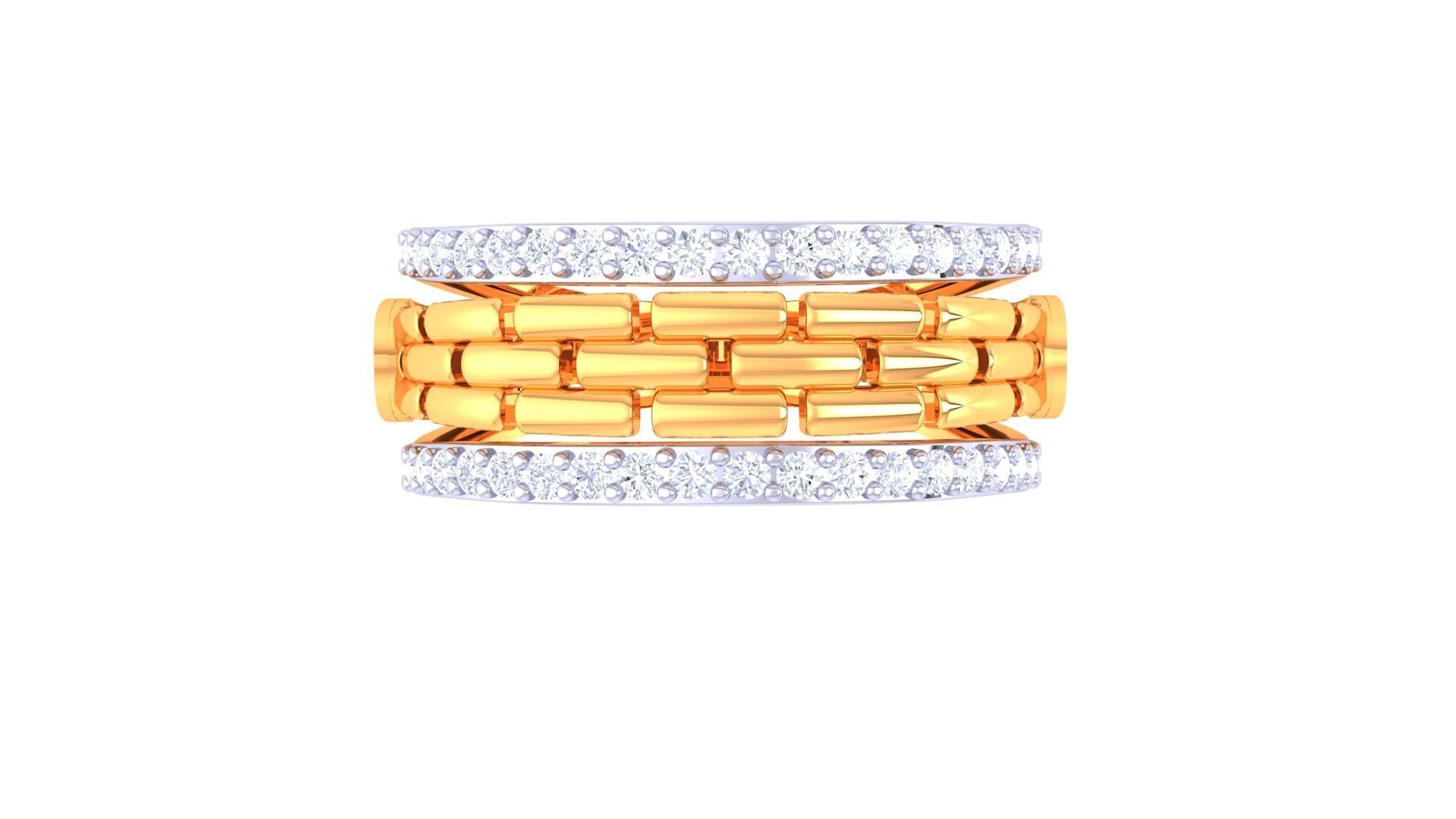 Bricks High Jewelry Cocktail Ring 3dm stl obj mtl glb gltf 3mf 3D print model_7