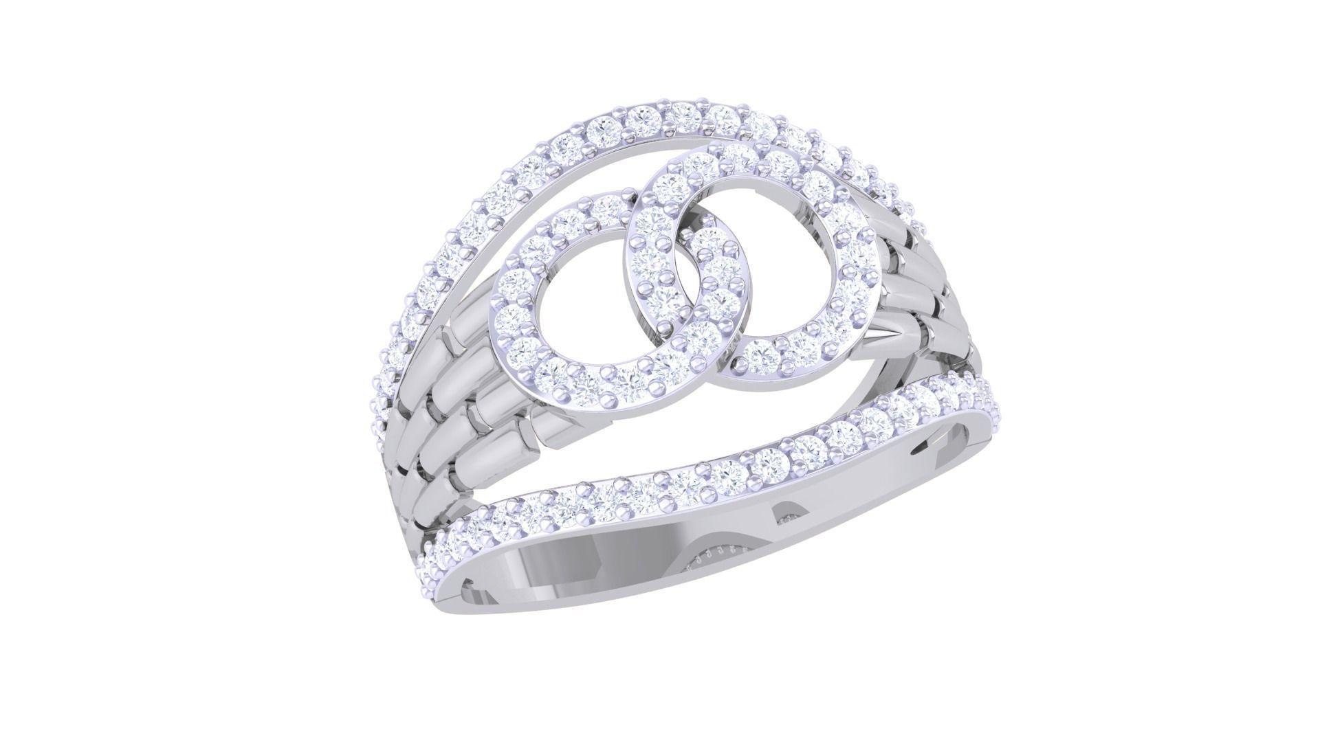 Bricks High Jewelry Cocktail Ring 3dm stl obj mtl glb gltf 3mf  3D print model_1