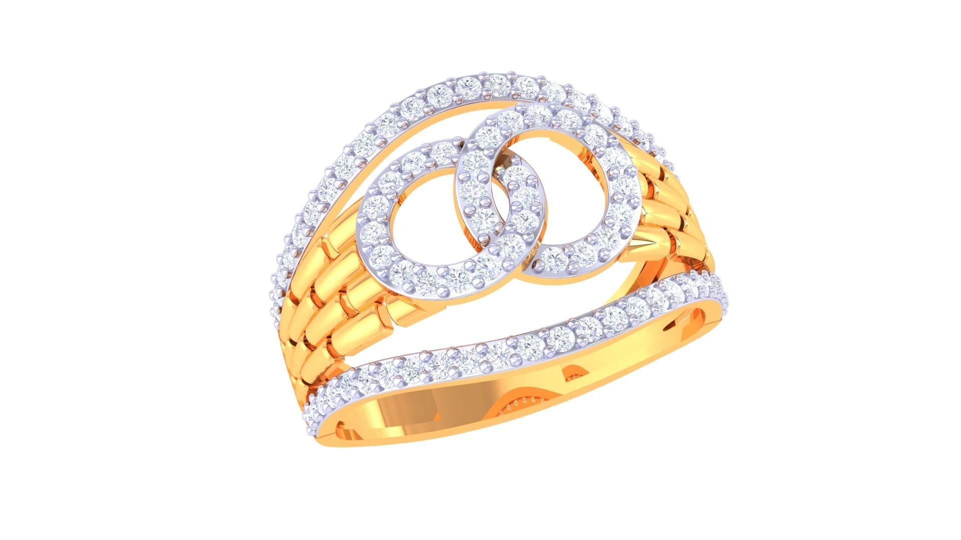 Bricks High Jewelry Cocktail Ring 3dm stl obj mtl glb gltf 3mf  3D print model_2