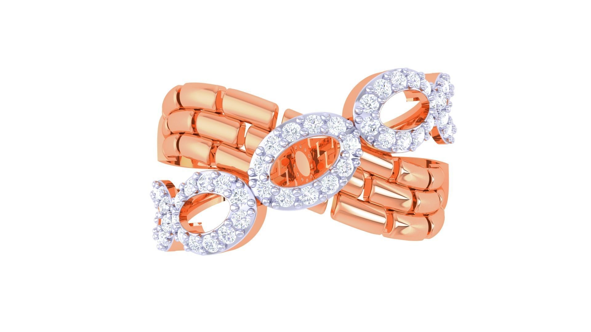 Bricks High Jewelry Cocktail Ring 3dm stl obj mtl glb gltf 3mf 3D print model_9