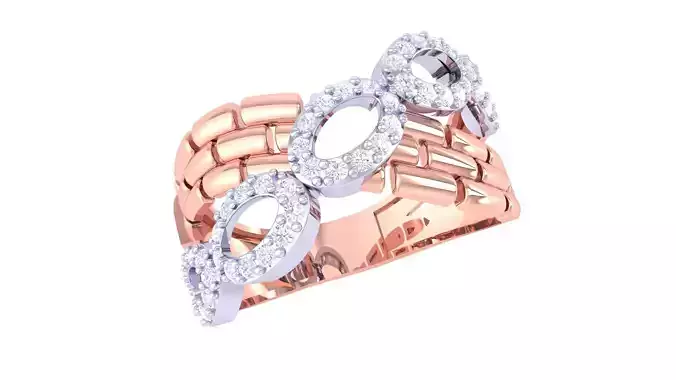 Bricks High Jewelry Cocktail Ring 3dm stl obj mtl glb gltf 3mf 3D print model