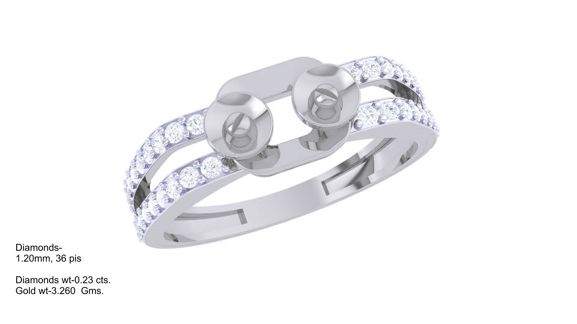 Screw Head Belt High Jewelry Cocktail Ring 3dm stl obj mtl glb  3D print model_4