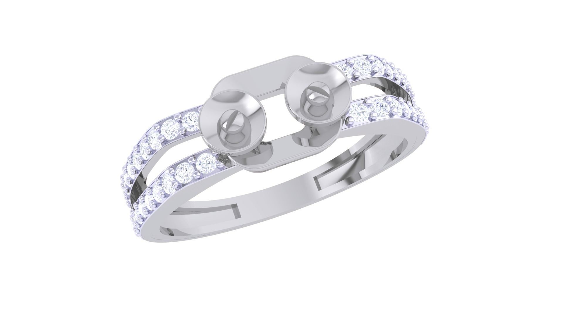 Screw Head Belt High Jewelry Cocktail Ring 3dm stl obj mtl glb  3D print model_1