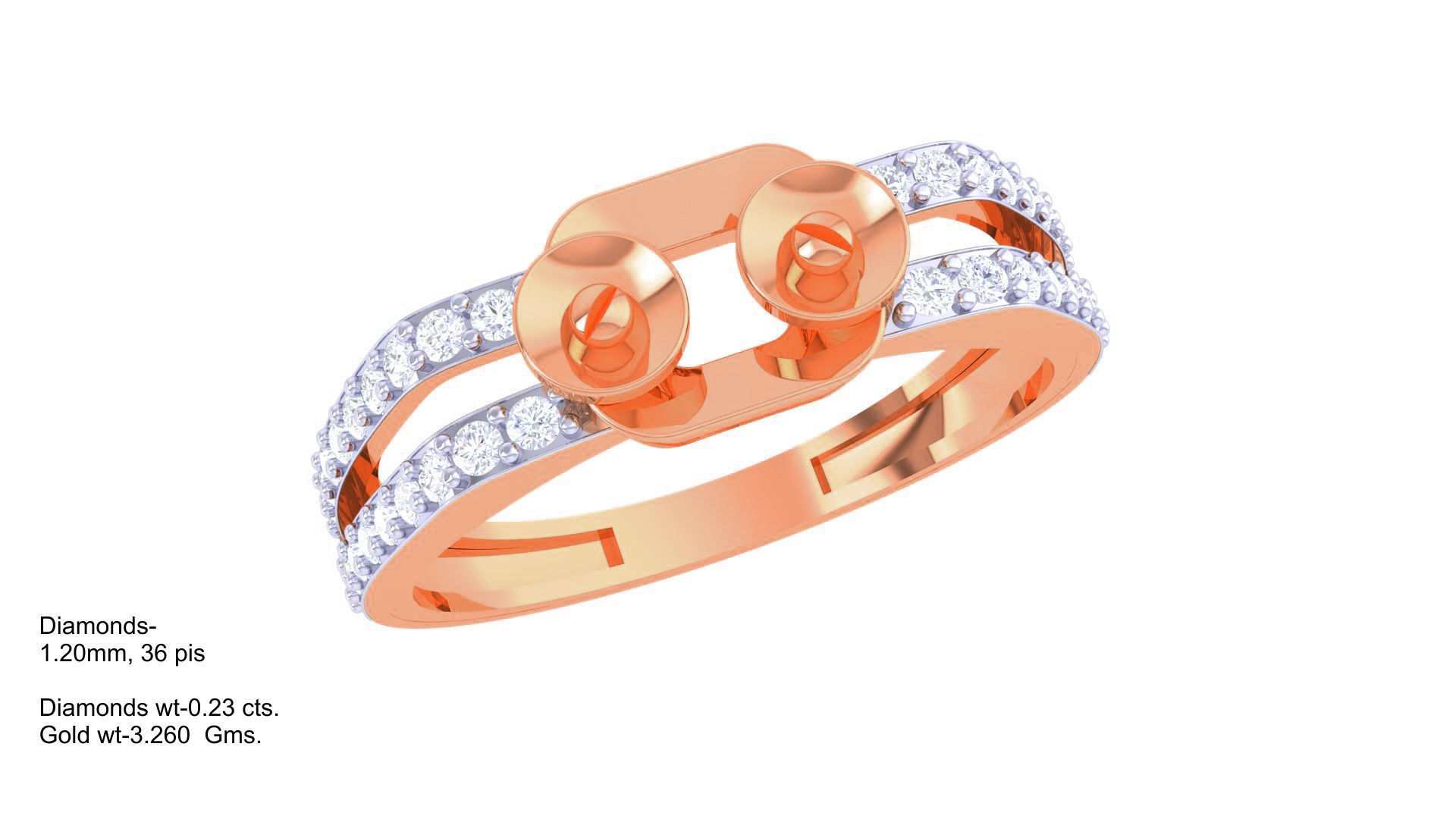 Screw Head Belt High Jewelry Cocktail Ring 3dm stl obj mtl glb  3D print model_5