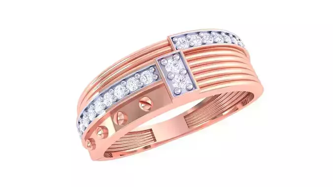 Screw Head and Wire High Jewelry Cocktail Ring 3dm stl obj mtl 3D print model