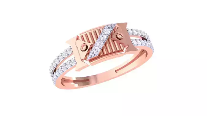 Screw Head High Jewelry Cocktail Ring 3dm stl obj mtl glb gltf 