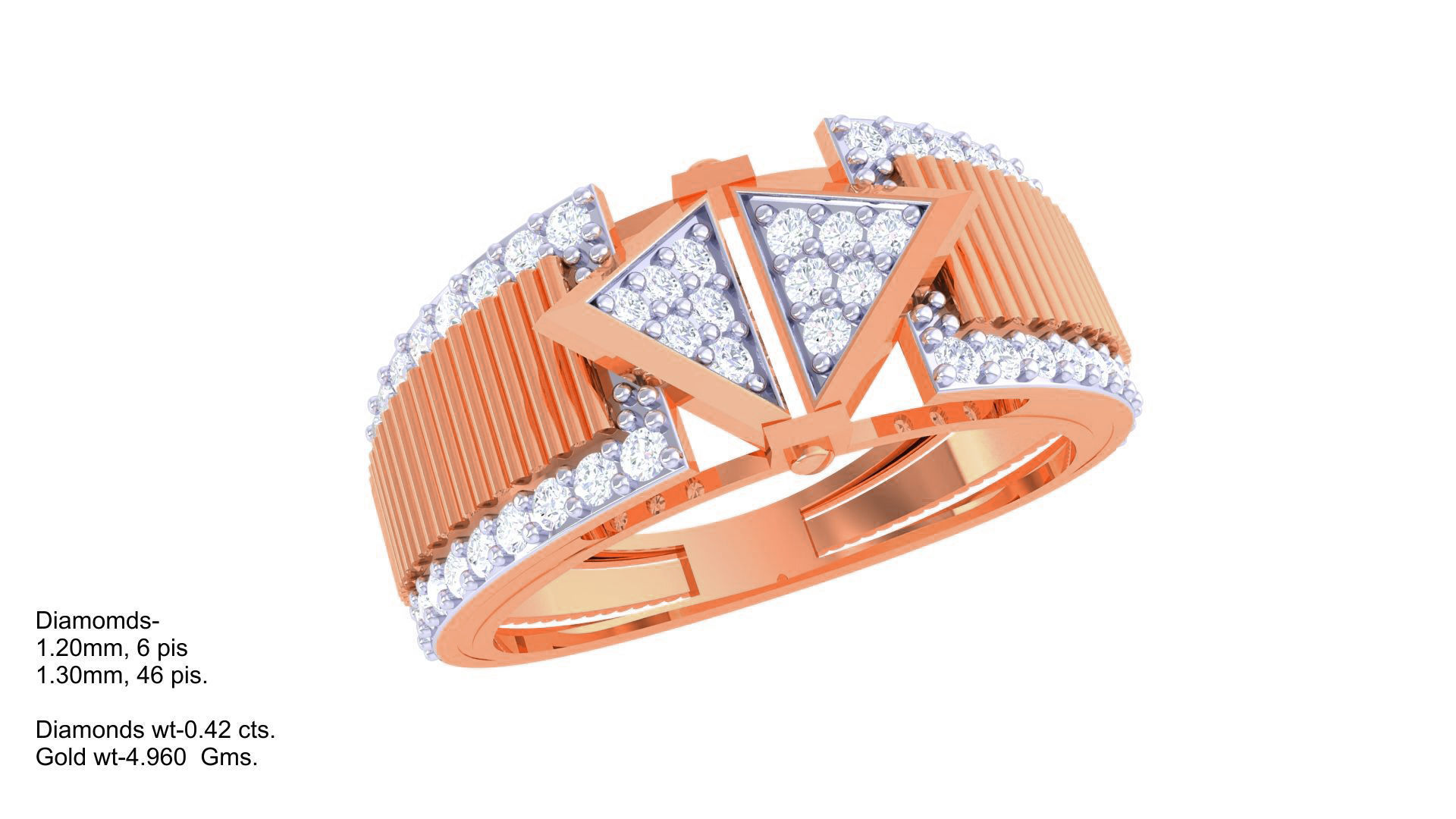 Belt High Jewelry Cocktail Ring 3dm stl obj mtl glb gltf 3mf 3D print model_4