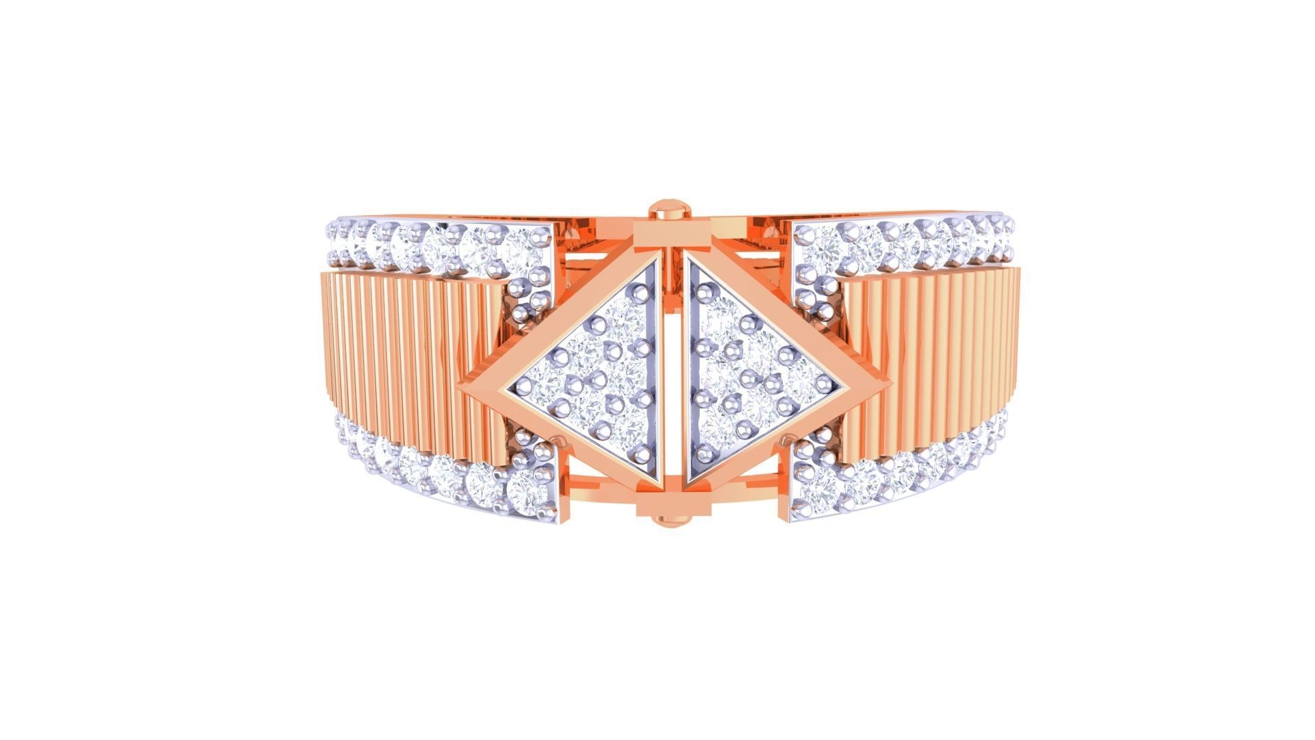 Belt High Jewelry Cocktail Ring 3dm stl obj mtl glb gltf 3mf 3D print model_9