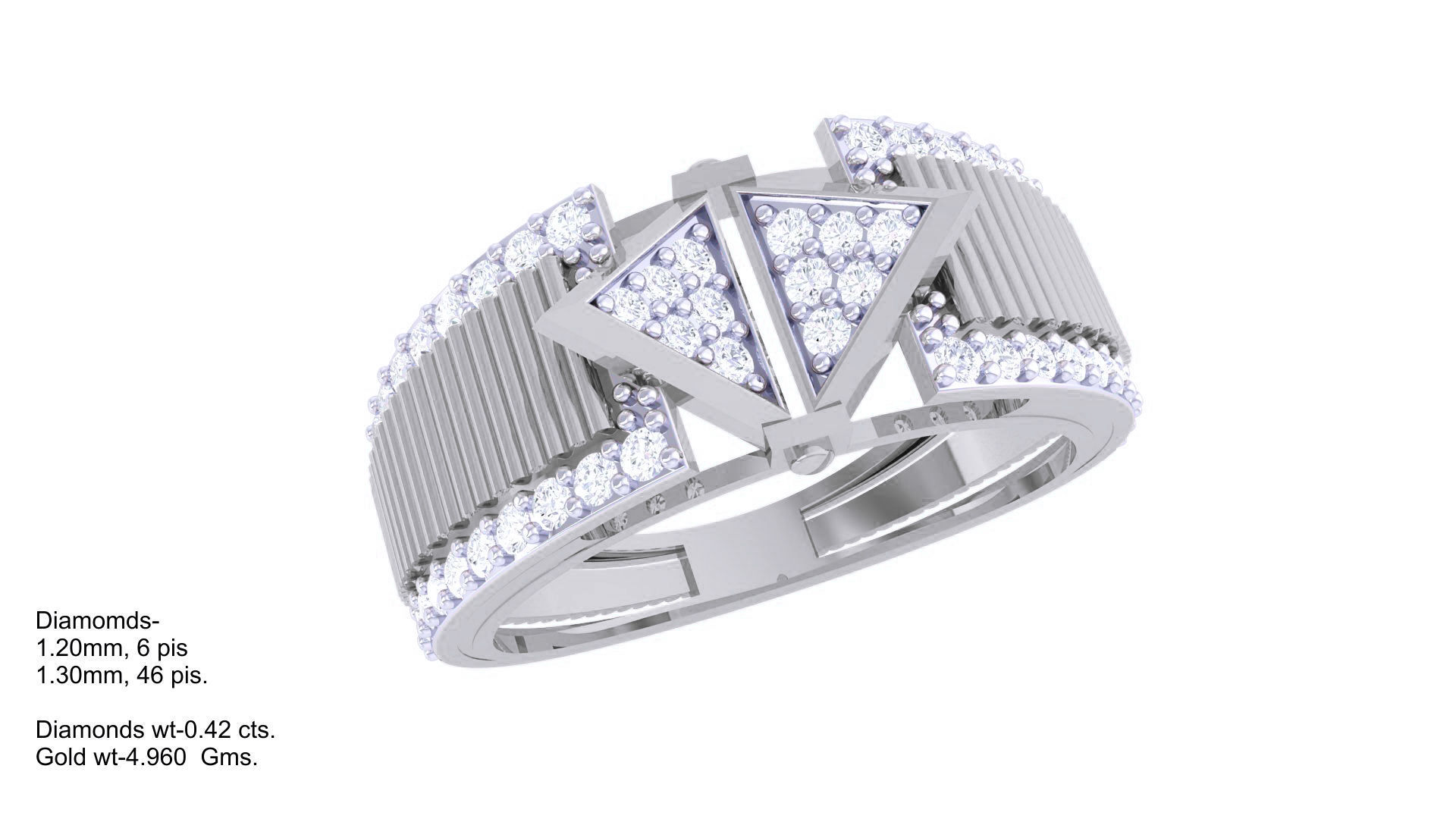 Belt High Jewelry Cocktail Ring 3dm stl obj mtl glb gltf 3mf 3D print model_5