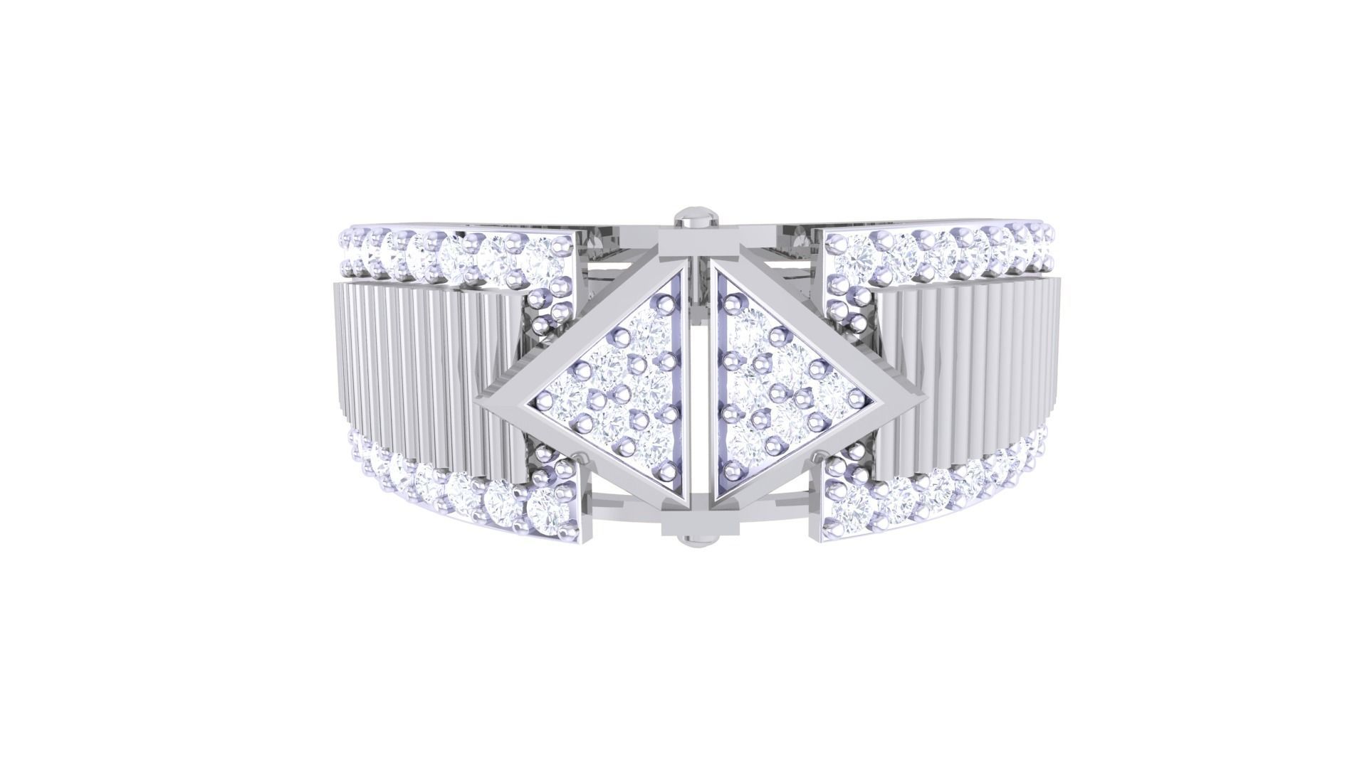 Belt High Jewelry Cocktail Ring 3dm stl obj mtl glb gltf 3mf 3D print model_8