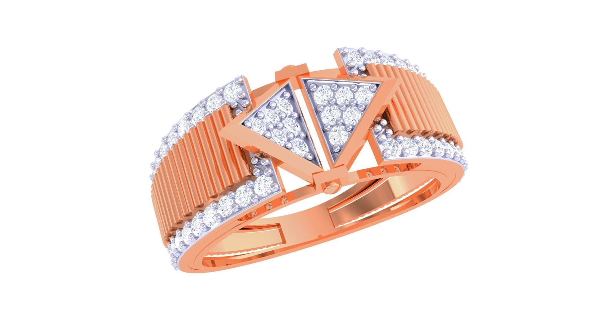 Belt High Jewelry Cocktail Ring 3dm stl obj mtl glb gltf 3mf 3D print model_6