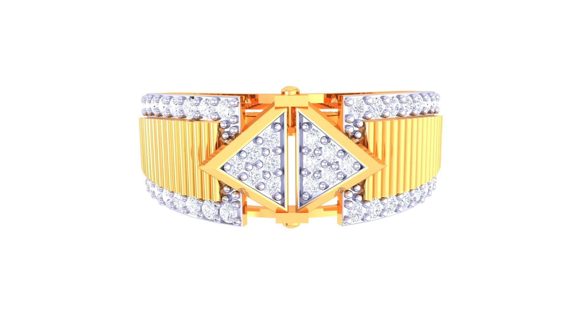 Belt High Jewelry Cocktail Ring 3dm stl obj mtl glb gltf 3mf 3D print model_7