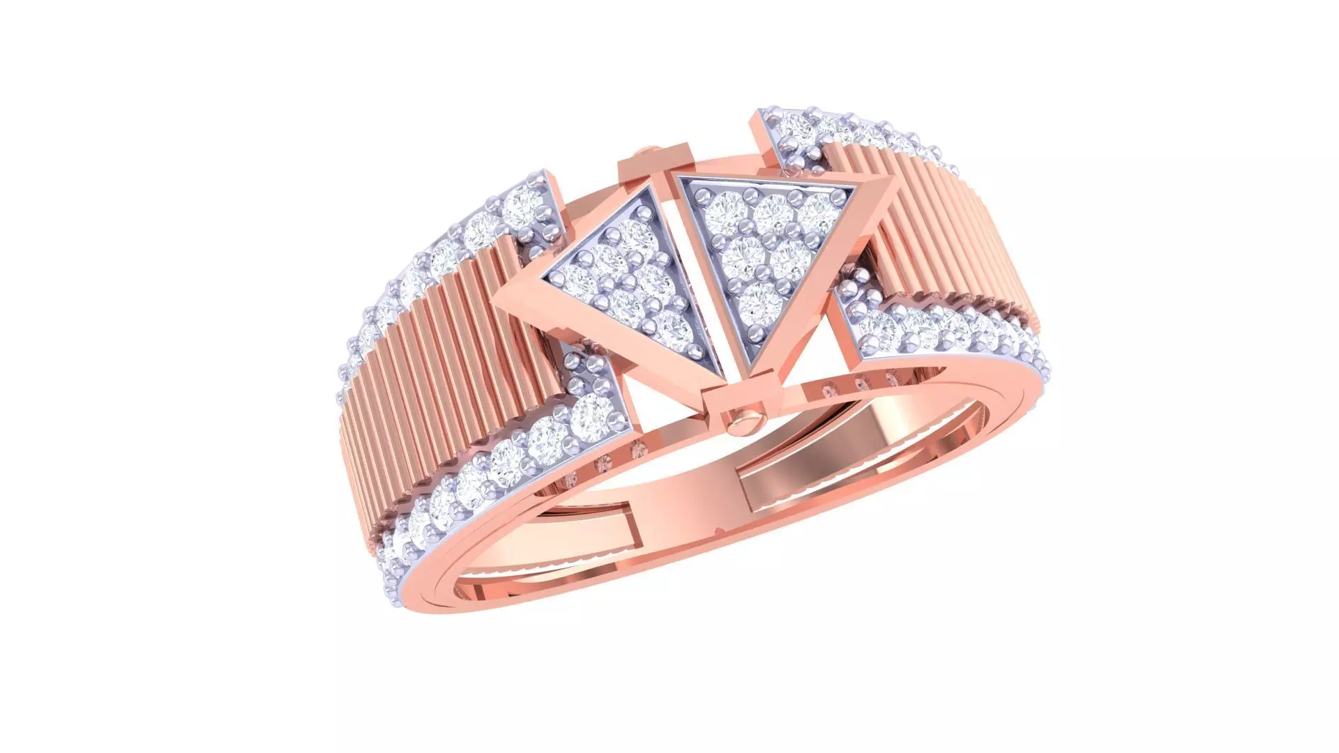 Belt High Jewelry Cocktail Ring 3dm stl obj mtl glb gltf 3mf 3D print model_0