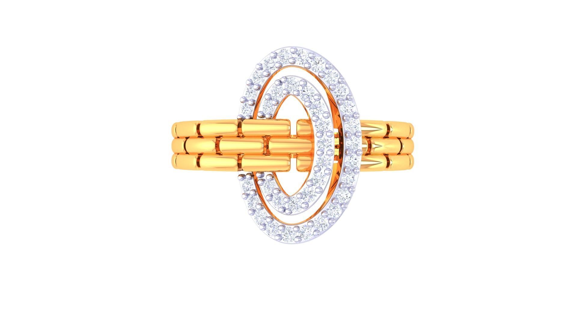 Bricks High Jewelry Cocktail Ring 3dm stl obj mtl glb gltf 3mf 3D print model_7