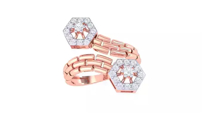 Bricks High Jewelry Cocktail Ring 3dm stl obj mtl glb gltf 3mf  3D print model