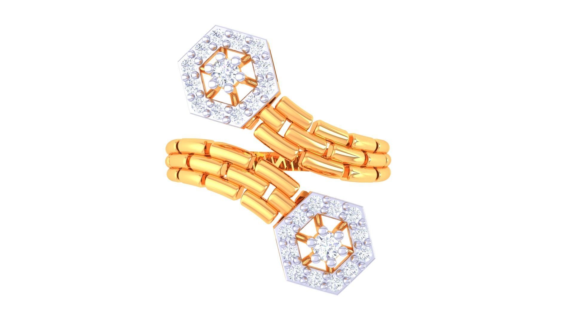 Bricks High Jewelry Cocktail Ring 3dm stl obj mtl glb gltf 3mf  3D print model_9