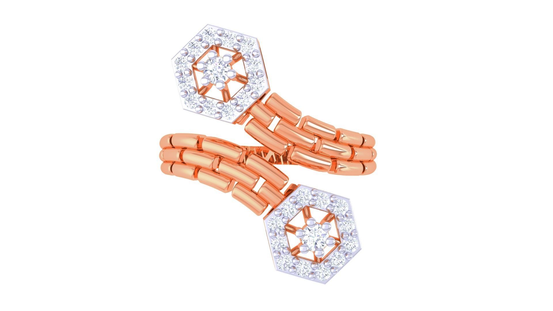 Bricks High Jewelry Cocktail Ring 3dm stl obj mtl glb gltf 3mf  3D print model_8