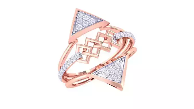 High Jewelry Cocktail Ring 3dm stl obj mtl glb gltf 3mf renders