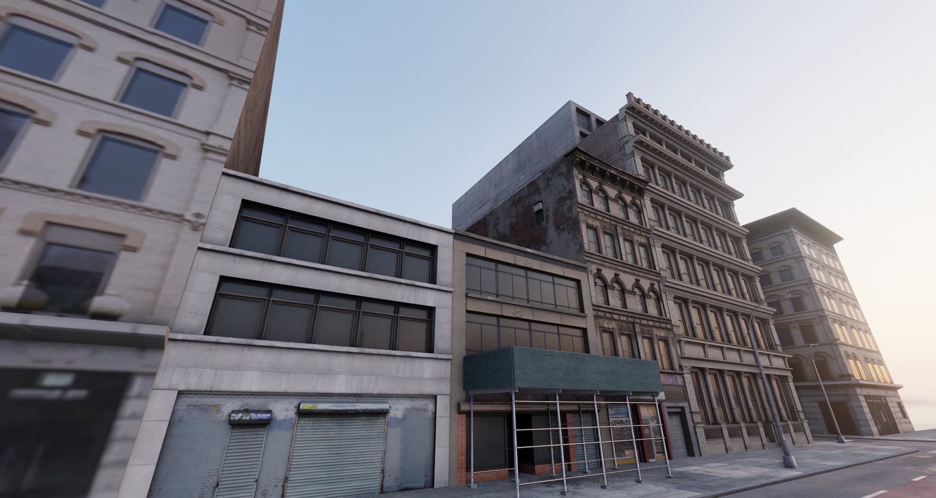 Manhattan Modular City Block 358 Broadway Street Low-poly 3D model_6
