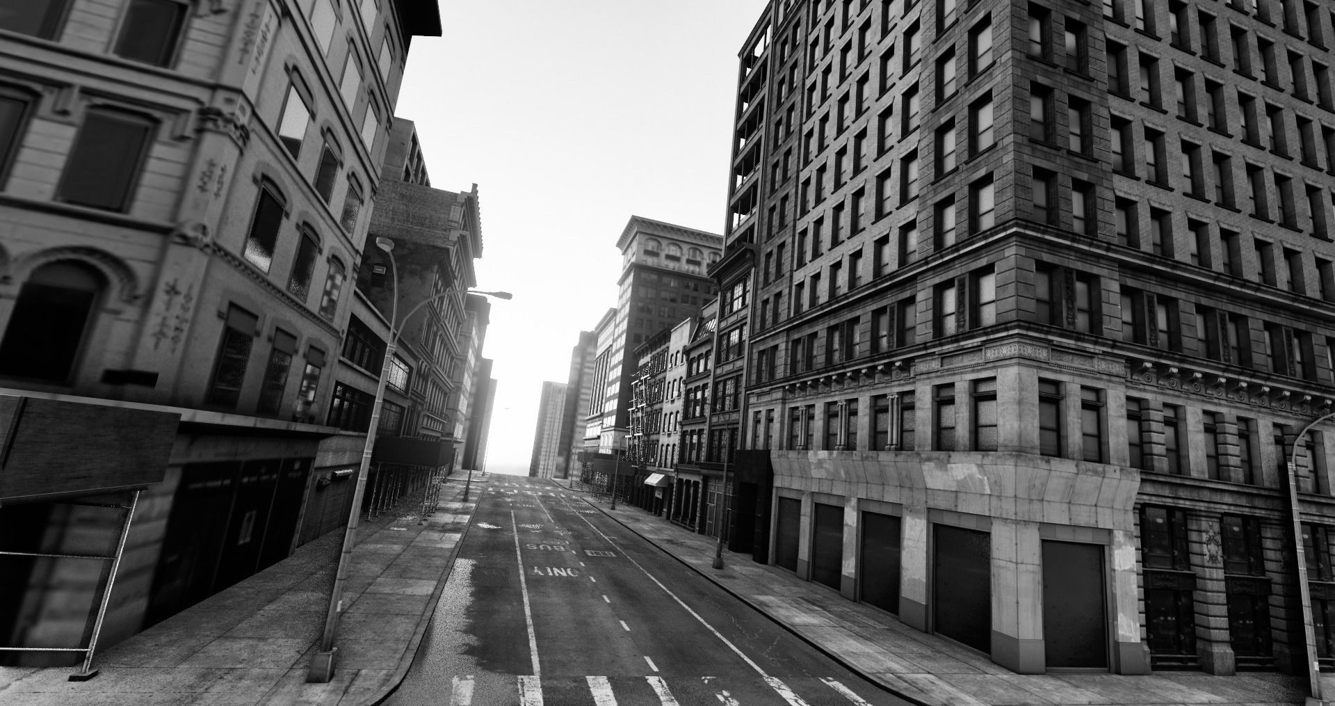 Manhattan Modular City Block 358 Broadway Street Low-poly 3D model_2