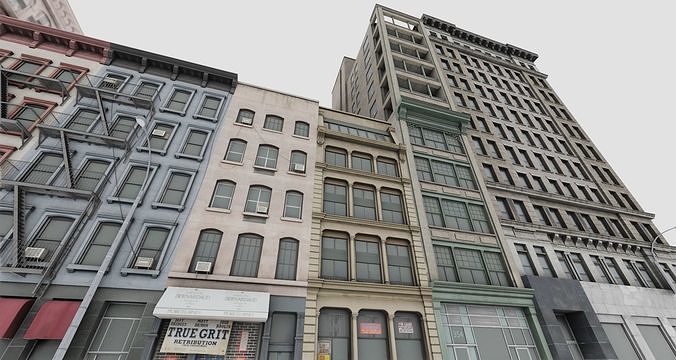 Manhattan Modular City Block 358 Broadway Street Low-poly 3D model 5
