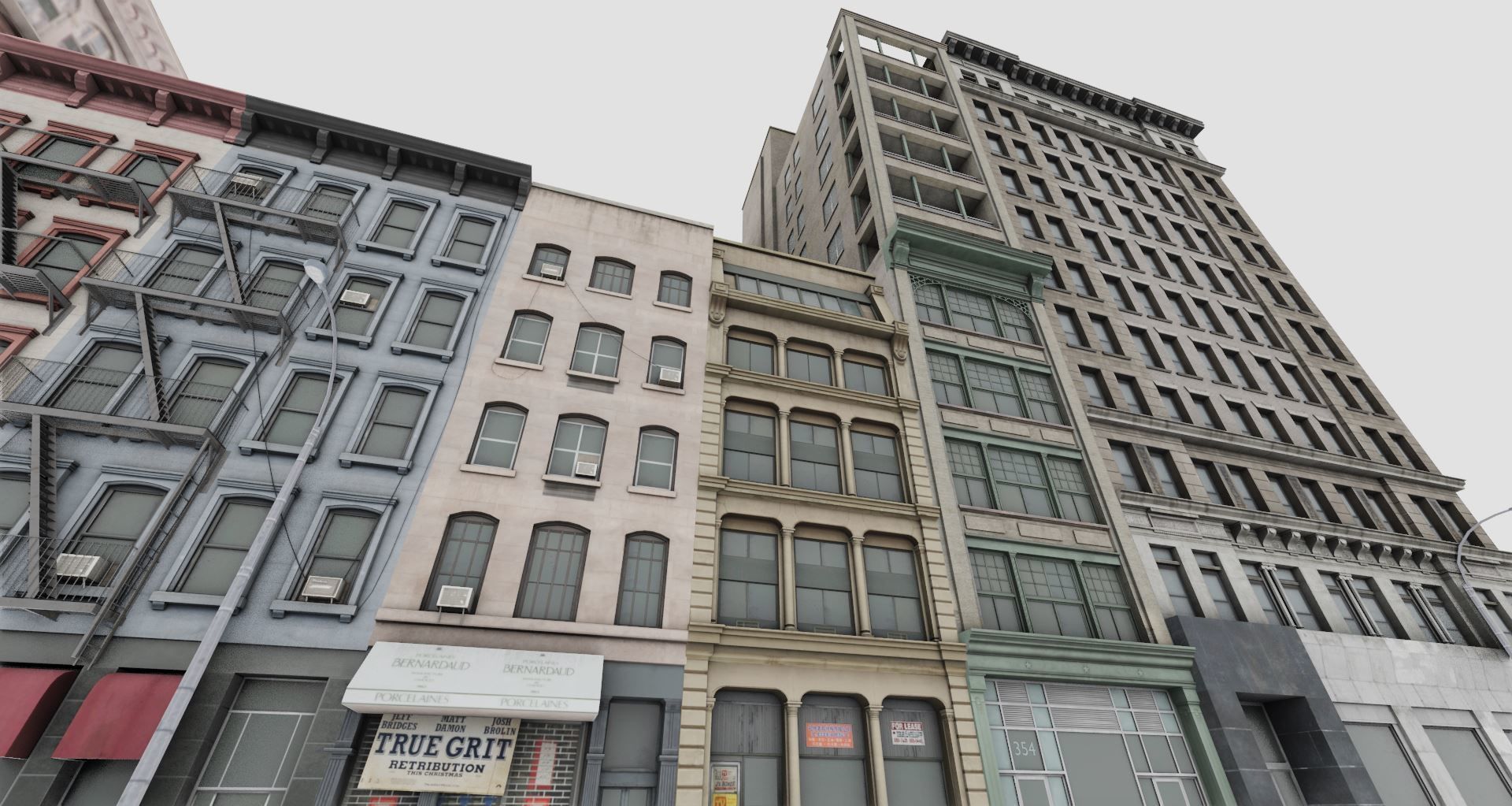 Manhattan Modular City Block 358 Broadway Street Low-poly 3D model_4