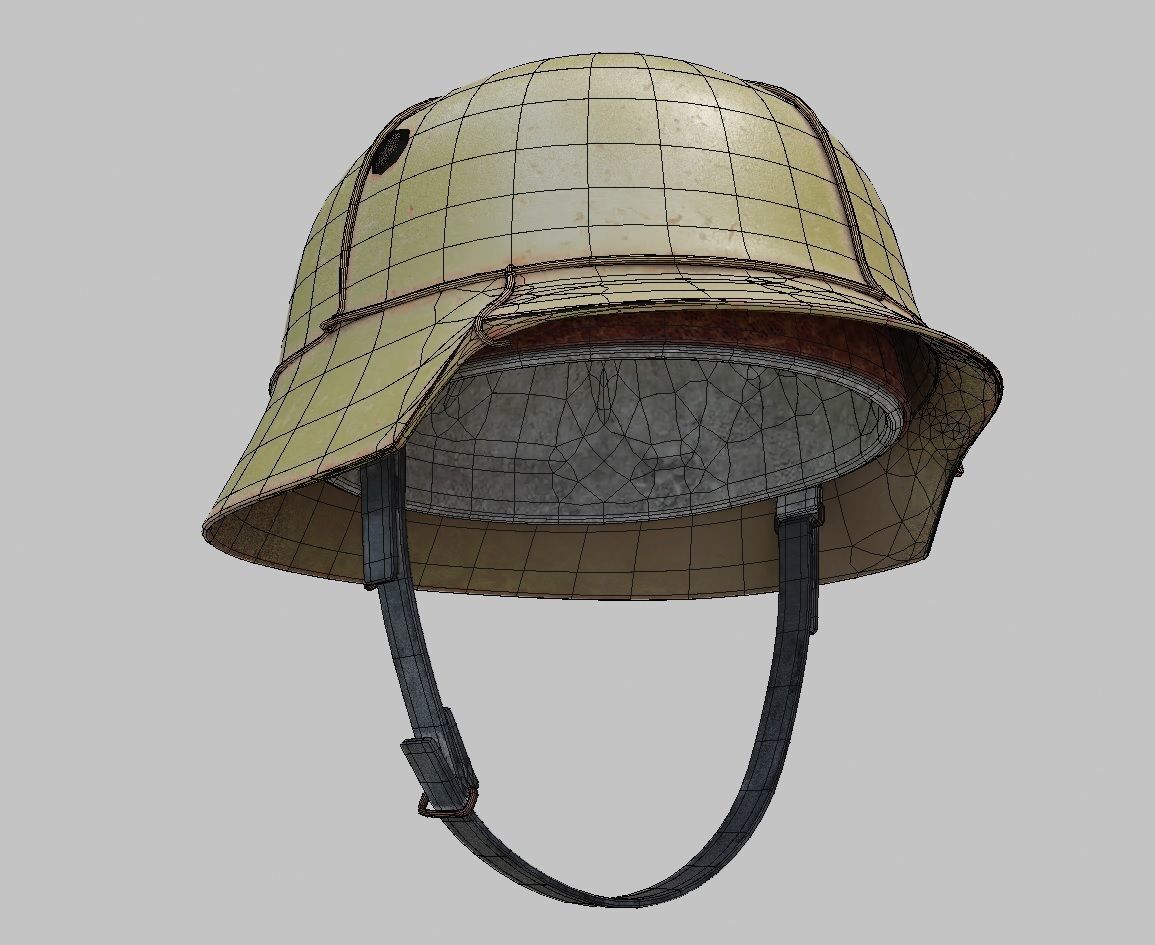 Soldier Helmet Low-poly 3D model_4