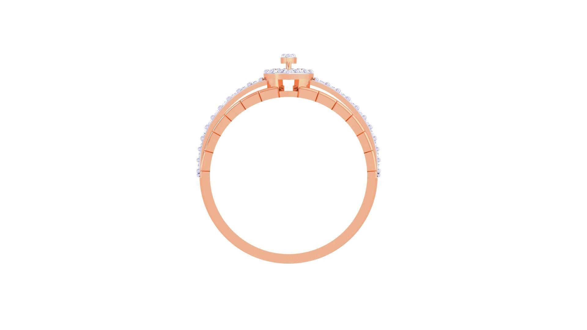 Bricks High Jewelry Cocktail Ring 3dm stl obj mtl glb gltf 3mf 3D print model_11